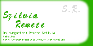 szilvia remete business card